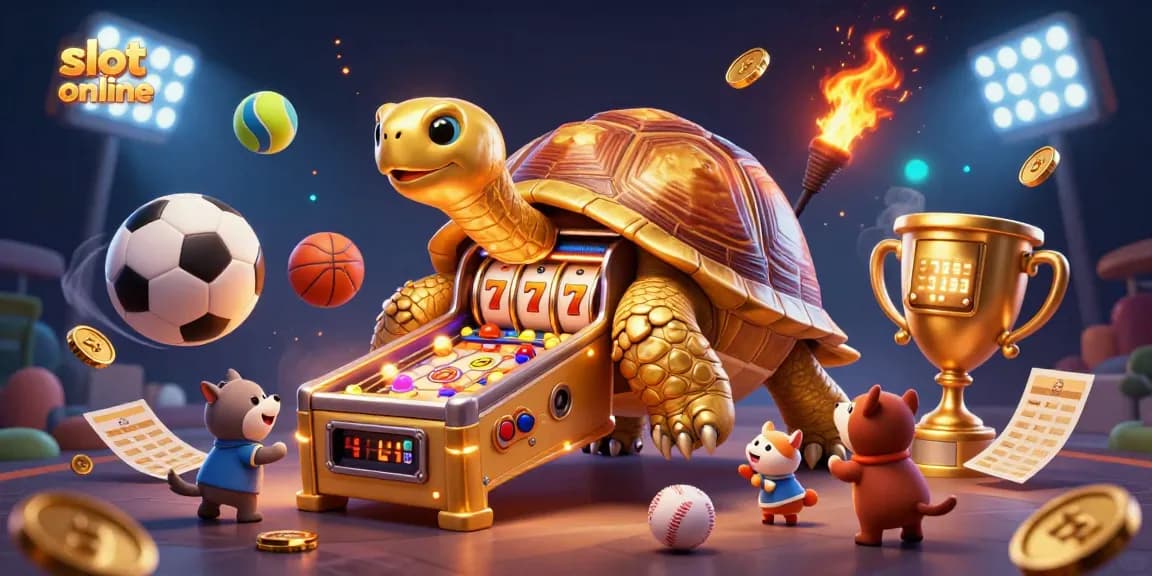 Experience thrilling gameplay with slot online amidst animated characters and a vibrant casino scene.