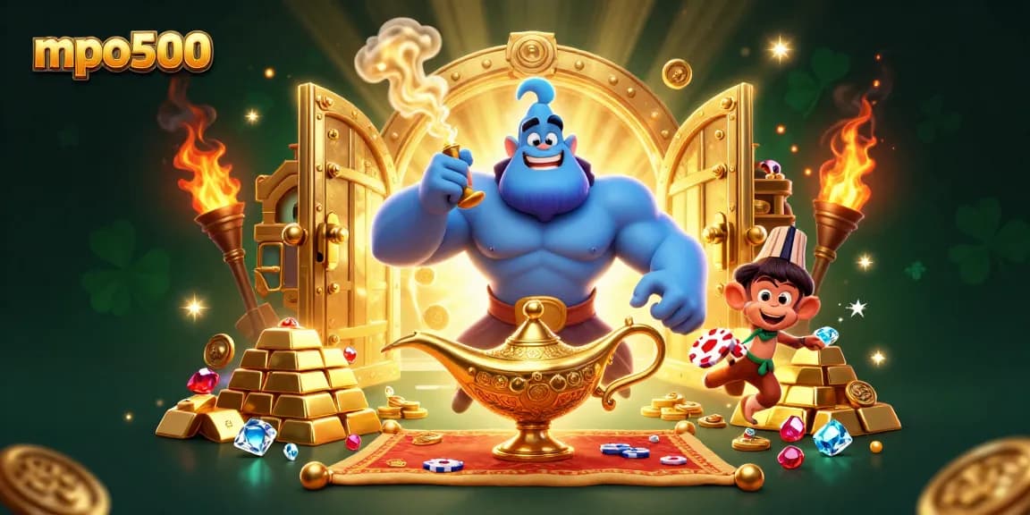 Engage with mpo500 and its powerful features in this vibrant casino scene packed with treasures.