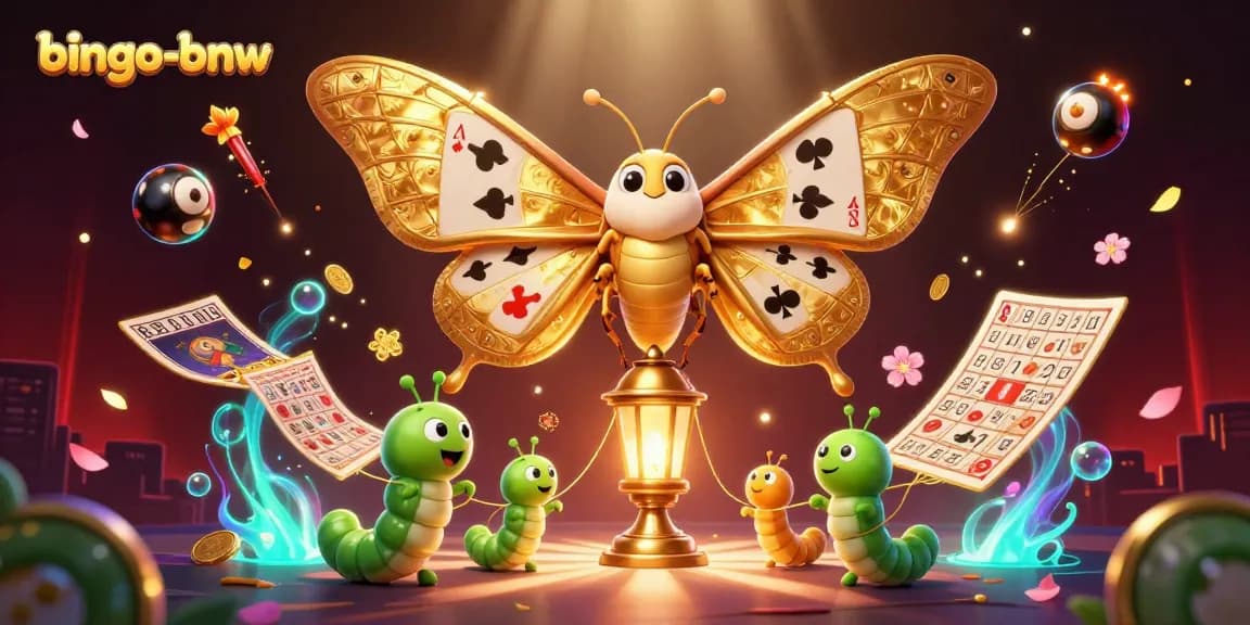 Bingo-bnw showcases an enchanting 3D illustration of vibrant bingo balls surrounded by a magical atmosphere.