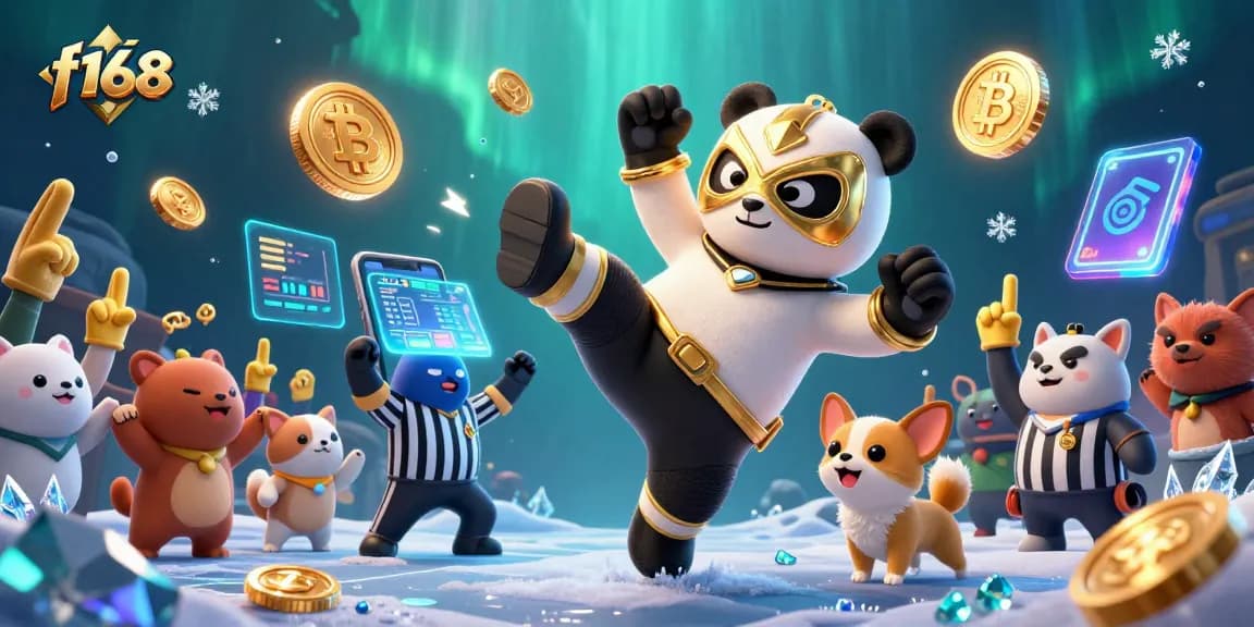 Experience the thrill of winning at f168 with vibrant animal characters in an exciting casino scene.