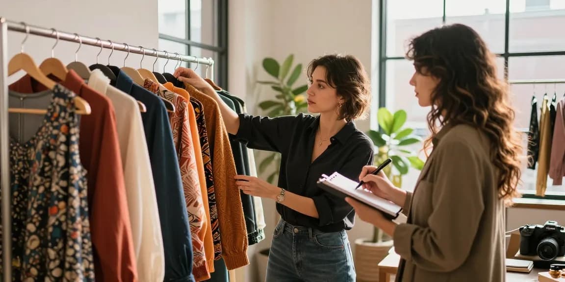 Consulenza d'immagine Milano: consulente e cliente in un'esperienza di stile personalizzato.