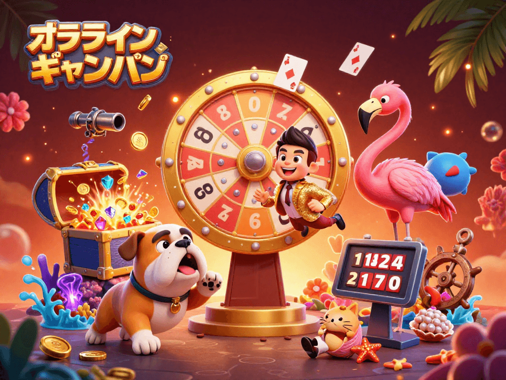 オンラインギャンブルでの勝利を目指すプレイヤーたちが楽しむカジノゲームシーン。