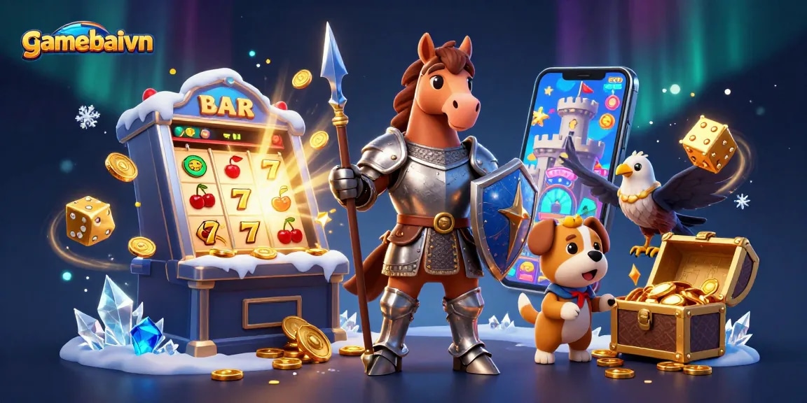 Engage with gamebaivn's exciting poker scene featuring characters, dynamic casino elements, and jackpot thrills.