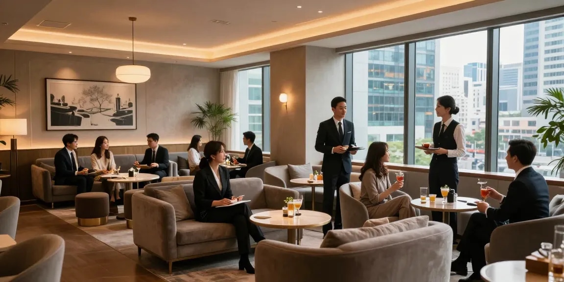 강남 구구단의 고급스러운 라운지 분위기, 세련된 인테리어와 친절한 서비스