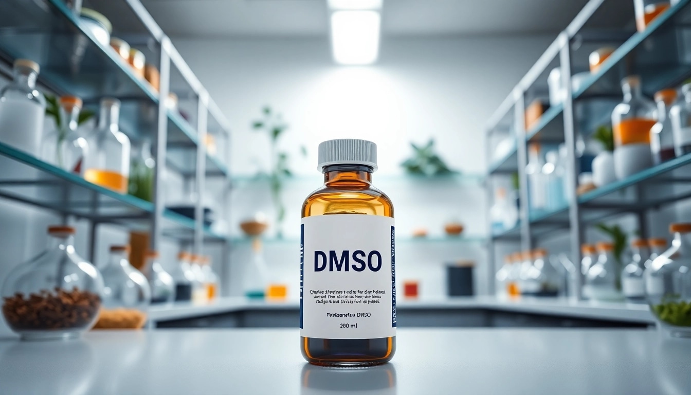 Explore the benefits of dmso supplement in a clear lab setting with scientific visuals.