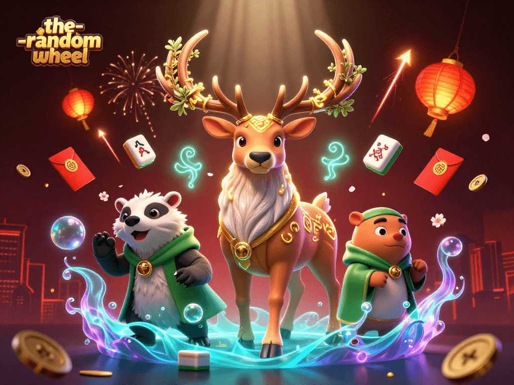 Experience thrill and strategy with the-random-wheel in a vibrant, animated casino scene.