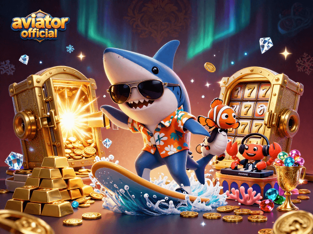 Experience the thrill of play with aviator official in this vibrant 3D casino scene packed with excitement.