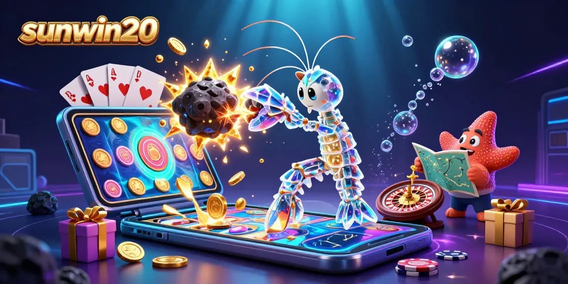 Experience the excitement of sunwin20 with virtual slots and casino games erupting in vibrant colors.