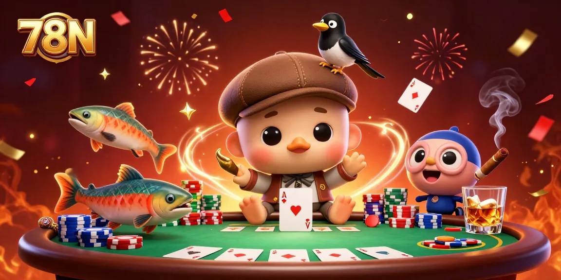 Jogue no emocionante mundo de 78N com essa rica ilustração 3D de um cassino recheada de características atraentes!