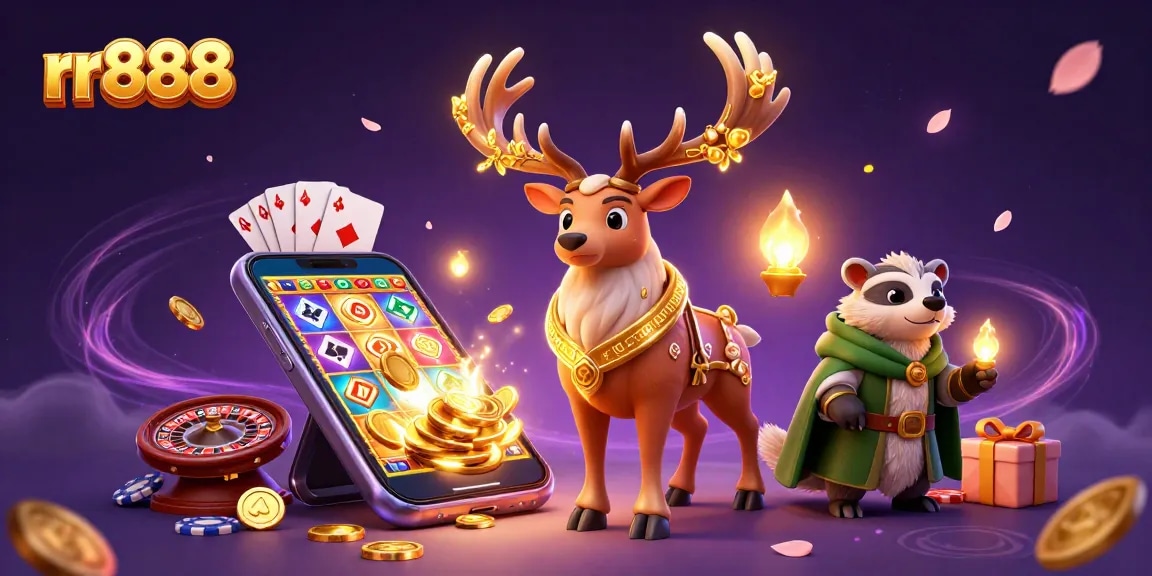 Engage with rr888’s immersive 3D casino landscape filled with vibrant games and enchanting visuals.