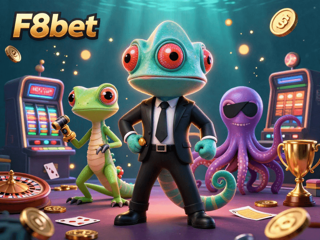 Experience thrilling gaming action with F8bet's vibrant Casino Adventure featuring dynamic characters and engaging elements.