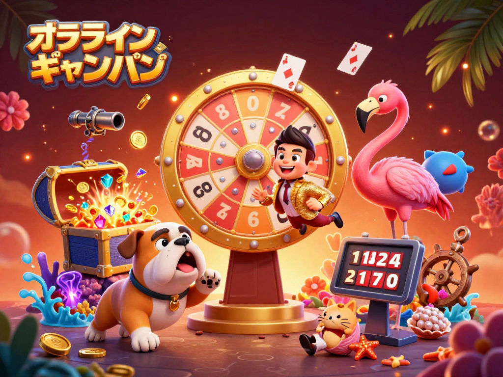 オンラインギャンブルでの勝利を目指すプレイヤーたちが楽しむカジノゲームシーン。