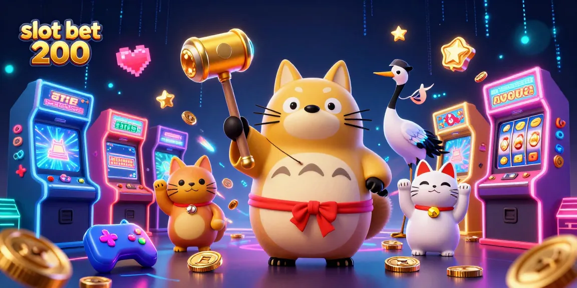 Experience the fun of slot bet 200 with cheerful characters and vibrant gaming elements.