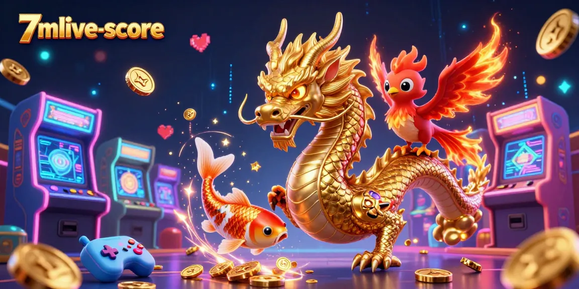Engage with the vibrant universe of 7mlive-score through this dynamic casino-themed illustration.