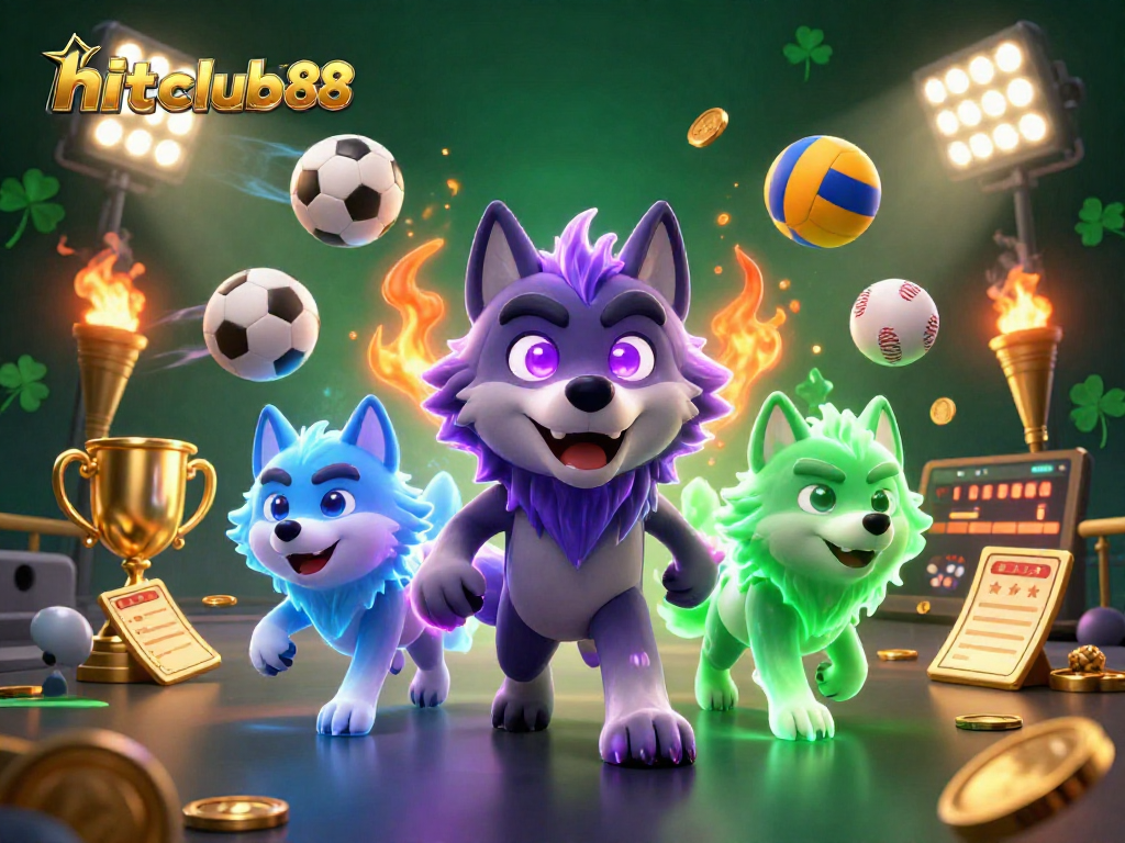 Engage in thrilling gaming at hitclub88 with vibrant characters and dynamic sports elements.