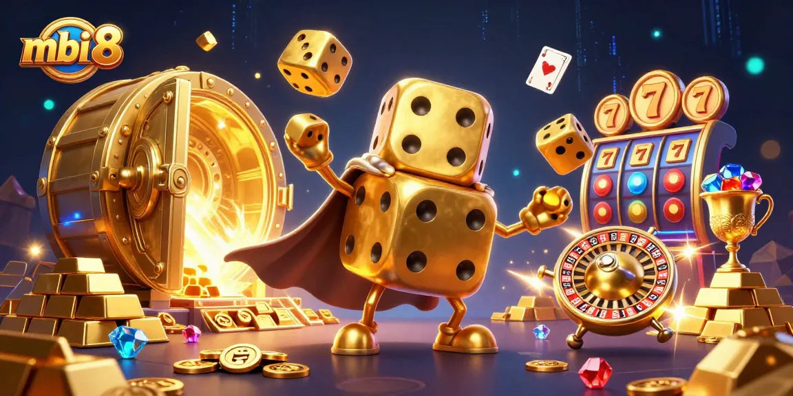 Join the fun at mbi 8 with vibrant 3D characters and casino elements showcasing excitement and gaming action!