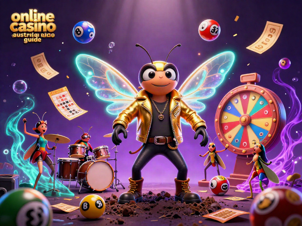 Experience the excitement of gaming with our online casino australia guide, featuring vibrant characters and casino elements.