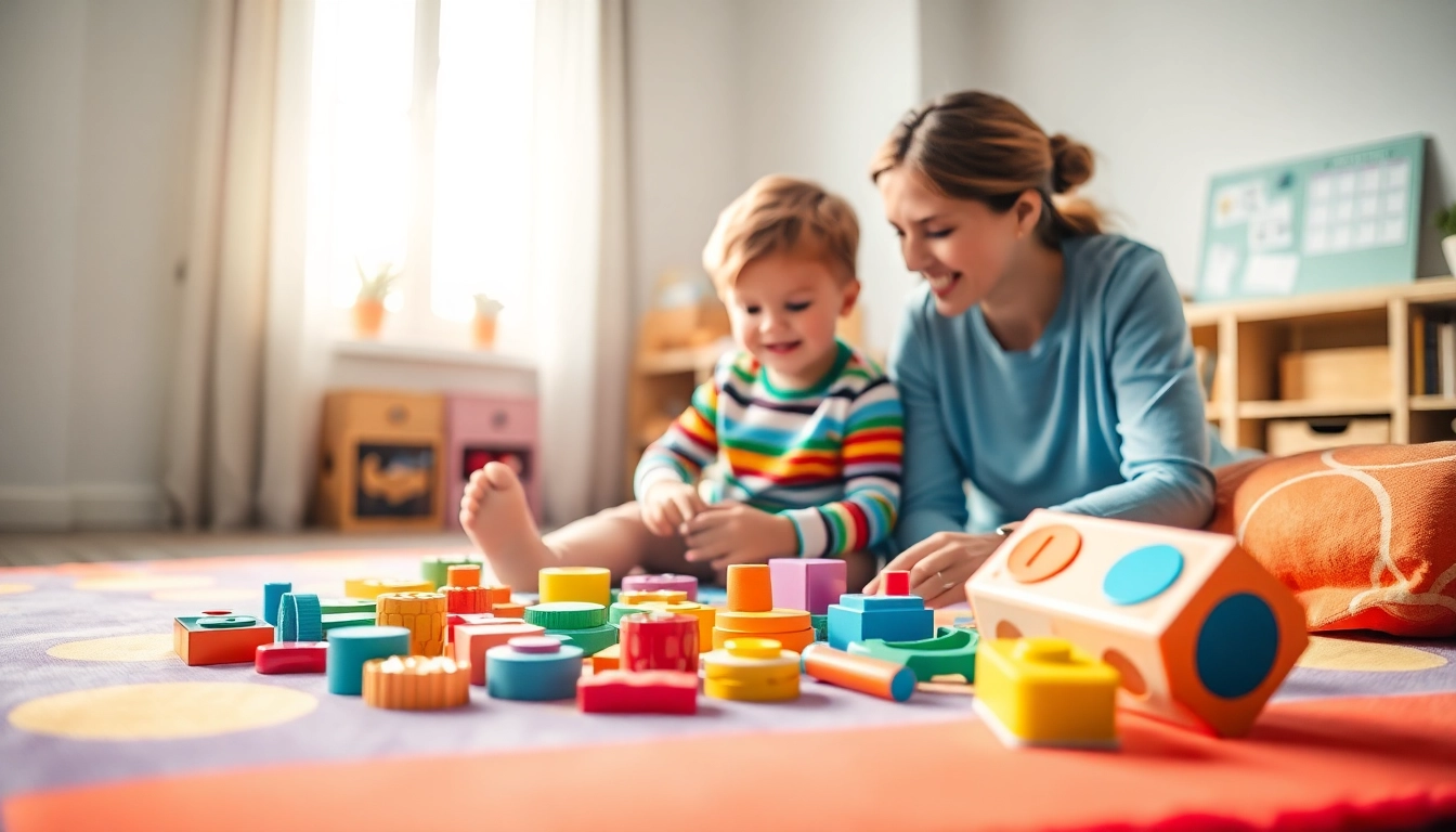 Child receiving ABA therapy in Livonia with a therapist using engaging toys.