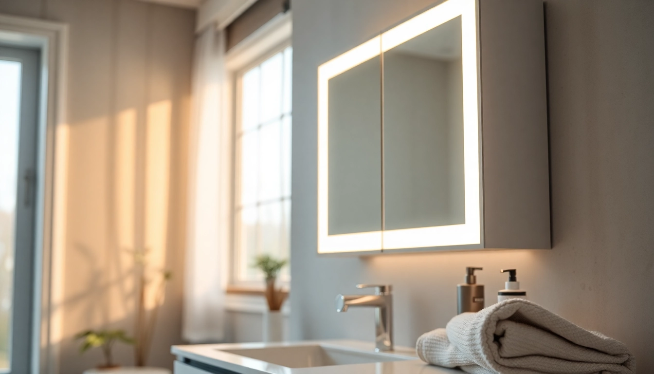 Sehen Sie badezimmer spiegelschränke beleuchtung mit eleganten Designs und funktionalen Features im Badezimmer.