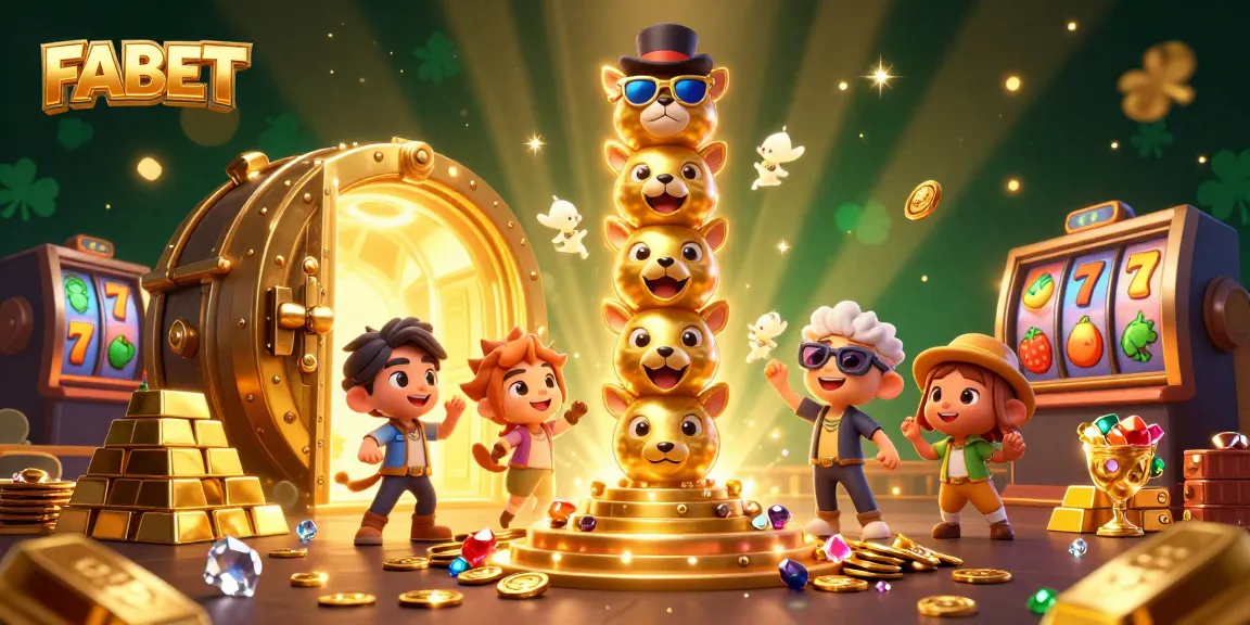 Experience thrilling wins at FABET with an engaging 3D casino illustration showcasing vibrant elements.