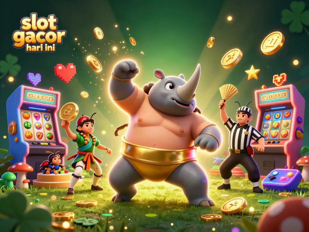 Experience thrilling gameplay with slot gacor hari ini, showcasing energetic characters in an engaging casino scene.