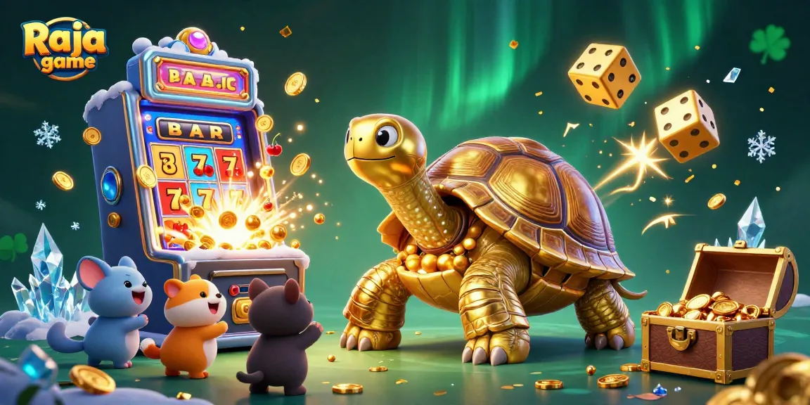 Experience thrilling Raja game excitement with a vibrant 3D casino scene bursting with action.