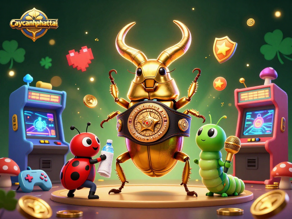 Join the excitement with caycanhphattai as you battle for jackpots in this vibrant 3D casino illustration.