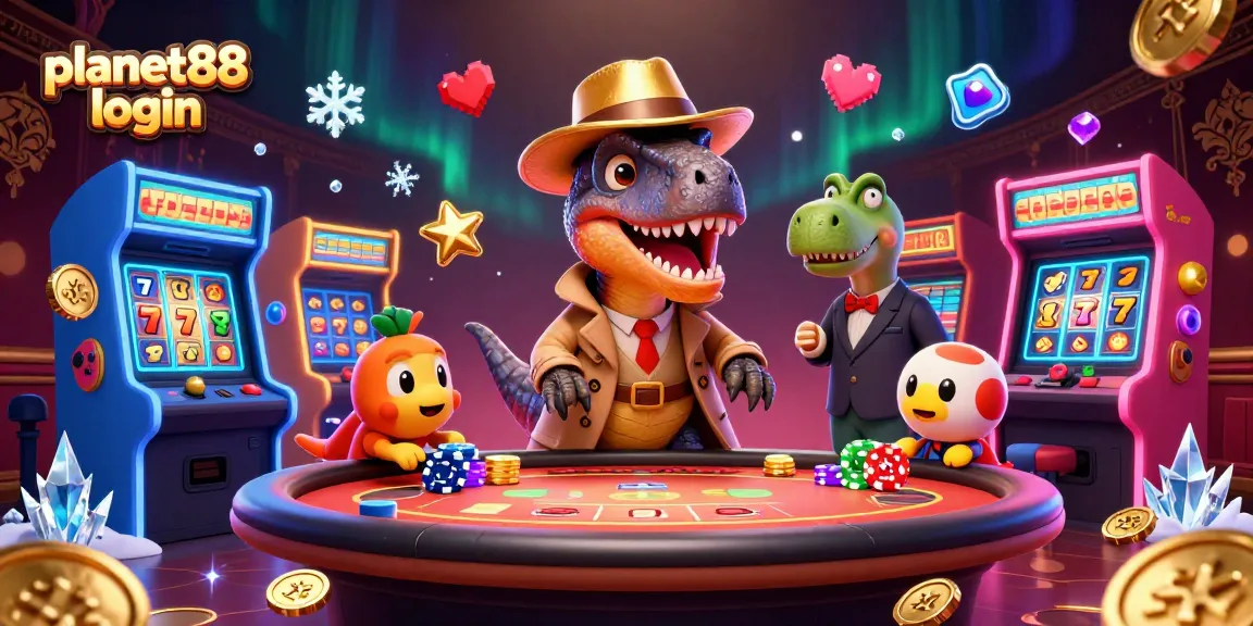 Experience the thrill of gaming with planet88 login at the casino, featuring vibrant 3D characters and slot action.