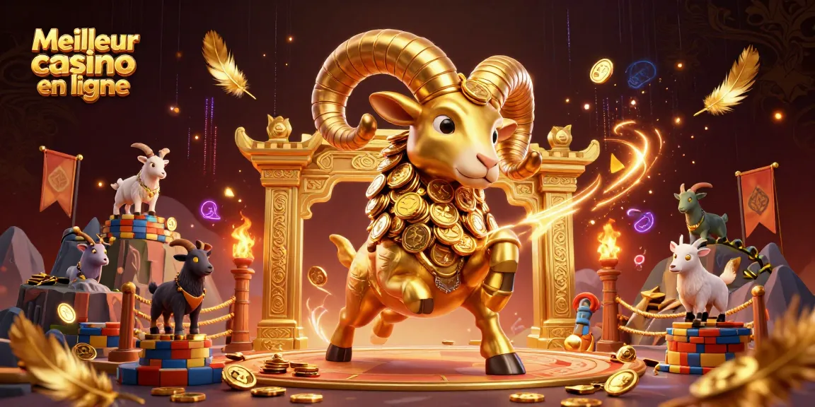 Experience excitement at Meilleur casino en ligne with golden ram and dynamic casino elements.