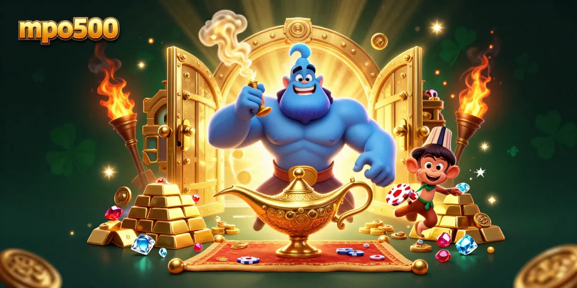 Engage with mpo500 and its powerful features in this vibrant casino scene packed with treasures.