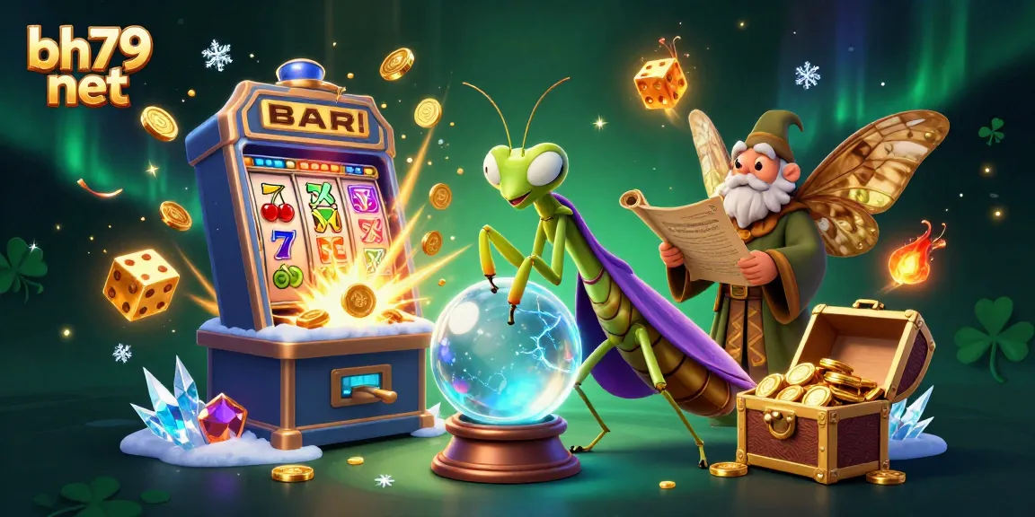 Engage with bh79 net's 3D casino fortune teller and giant slot machine bursting with rewards.