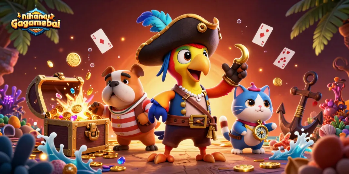 Engage with nhanquagamebai in this vibrant 3D illustration featuring a strategic gambling adventure.