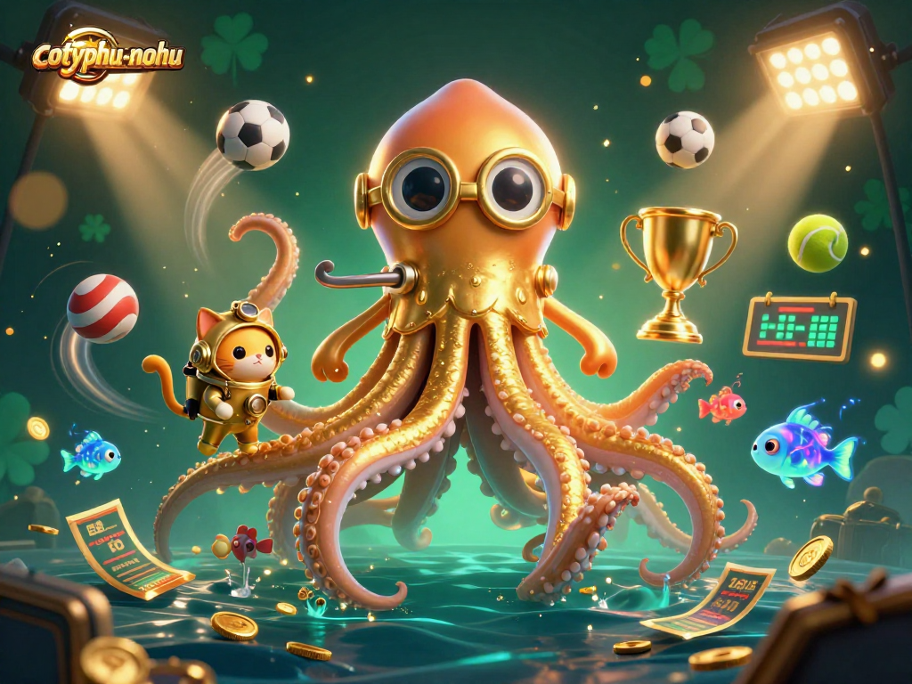 Cotyphu-nohu ignites excitement as a colossal kraken unveils treasures in a vibrant gambling scene.