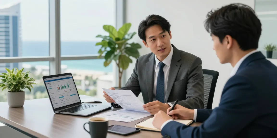 Financial consultation in Gold Coast Queensland Australia showcasing advisor and client discussing investment strategies