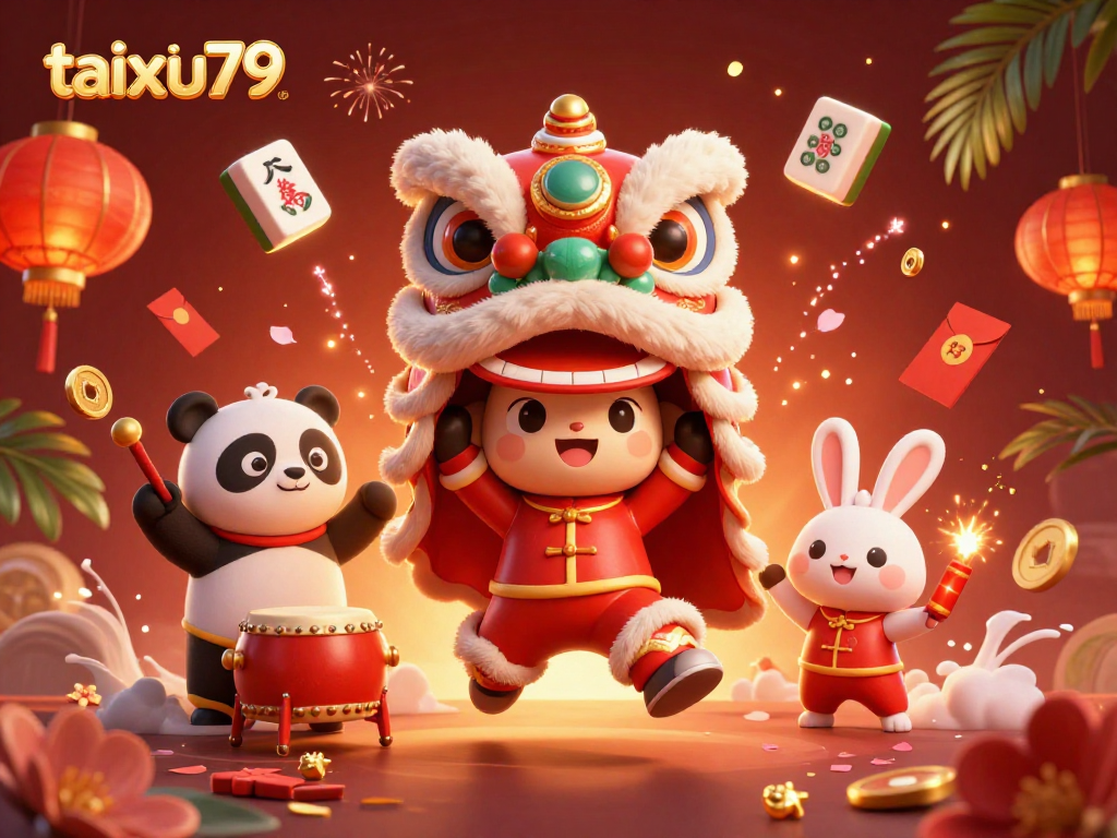 Experience thrilling action with taixiu79 in this festive 3D illustration featuring gaming elements and vibrant characters.