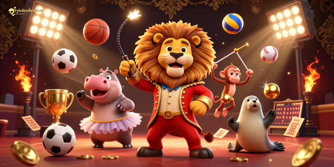 Experience excitement at tylekeonhacai-vn with a vibrant 3D casino scene featuring playful characters.