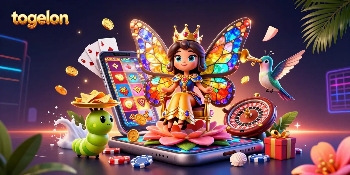 Engage with the exciting world of togelon as the butterfly queen features vibrant casino elements and slot games.
