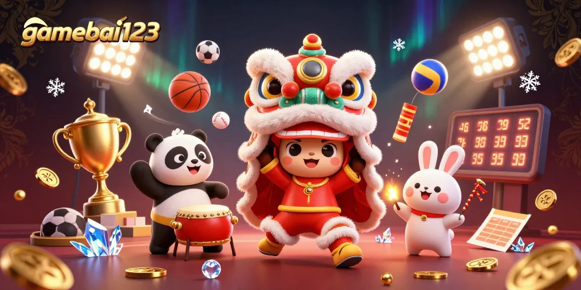 Join the excitement at gamebai123 with lively characters and casino elements, showcasing thrilling gambling moments.