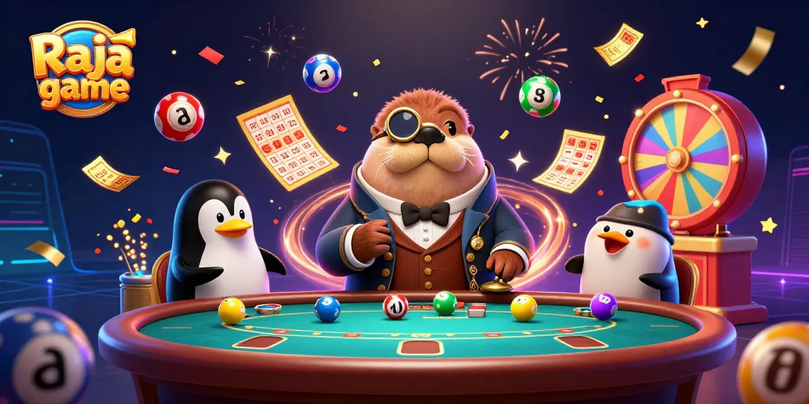 Engage with thrilling Raja game action at an underwater casino with colorful lottery balls and excitement.