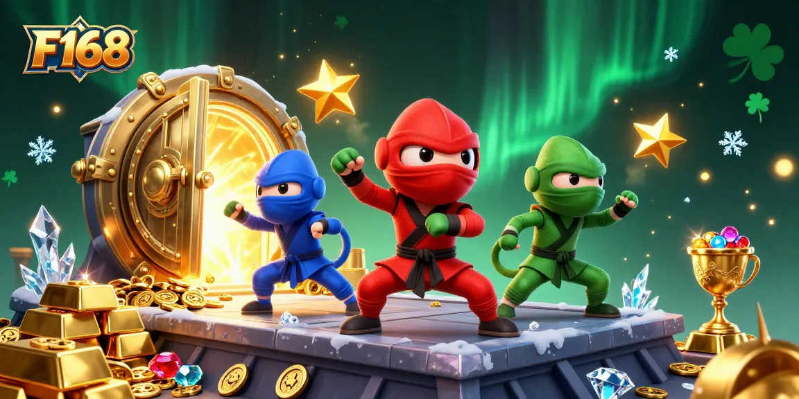 Experience thrilling action at F168 with ninja chameleons amidst a gold-filled adventure.