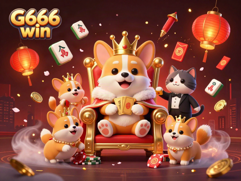 Experience G666 win in an animated casino scene with lucky symbols and engaging characters.