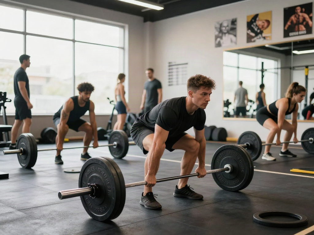 Engaging fitness scene showcasing a man lifting weights, capturing the essence of buying oral steroids for bodybuilding.