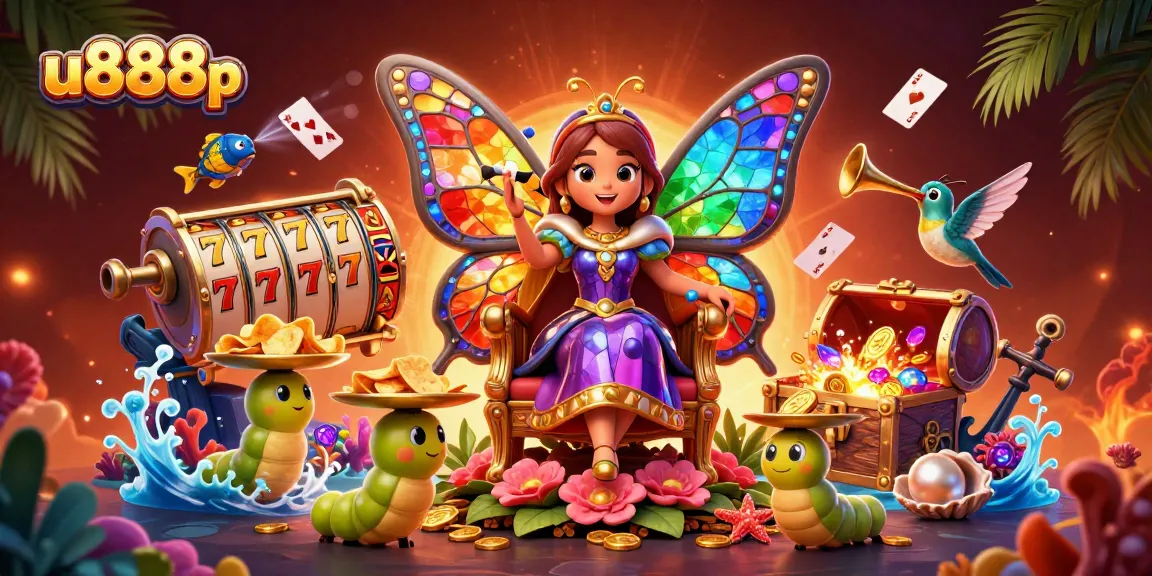 Experience the vibrant u888p casino scene with captivating characters and dynamic game elements.