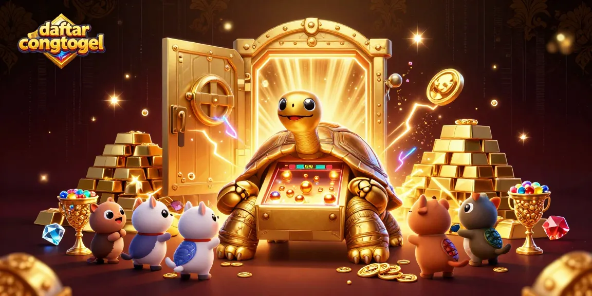 Engage in exciting games at daftarcongtogel with a dynamic illustration of vibrant casino elements.