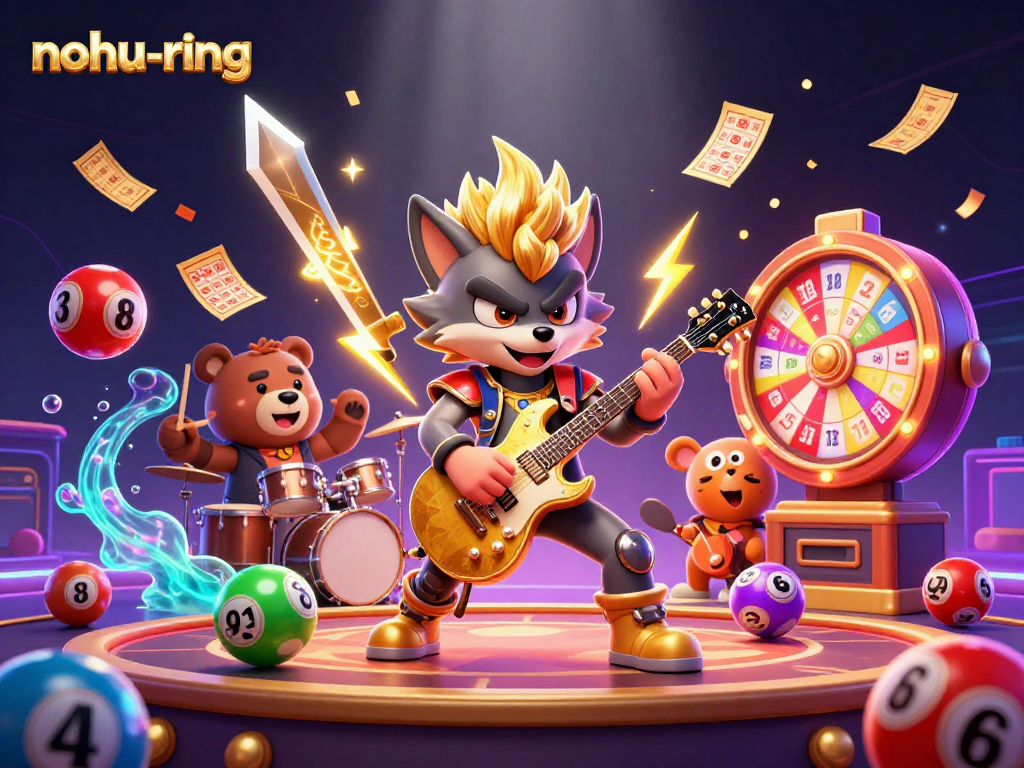 Nohu-ring captivates players with dynamic 3D gaming action amidst vibrant prize elements.