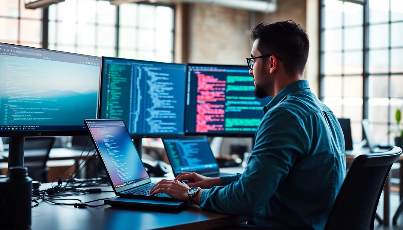 Engaging scene of Headless Shopify development showcasing collaboration and technology.