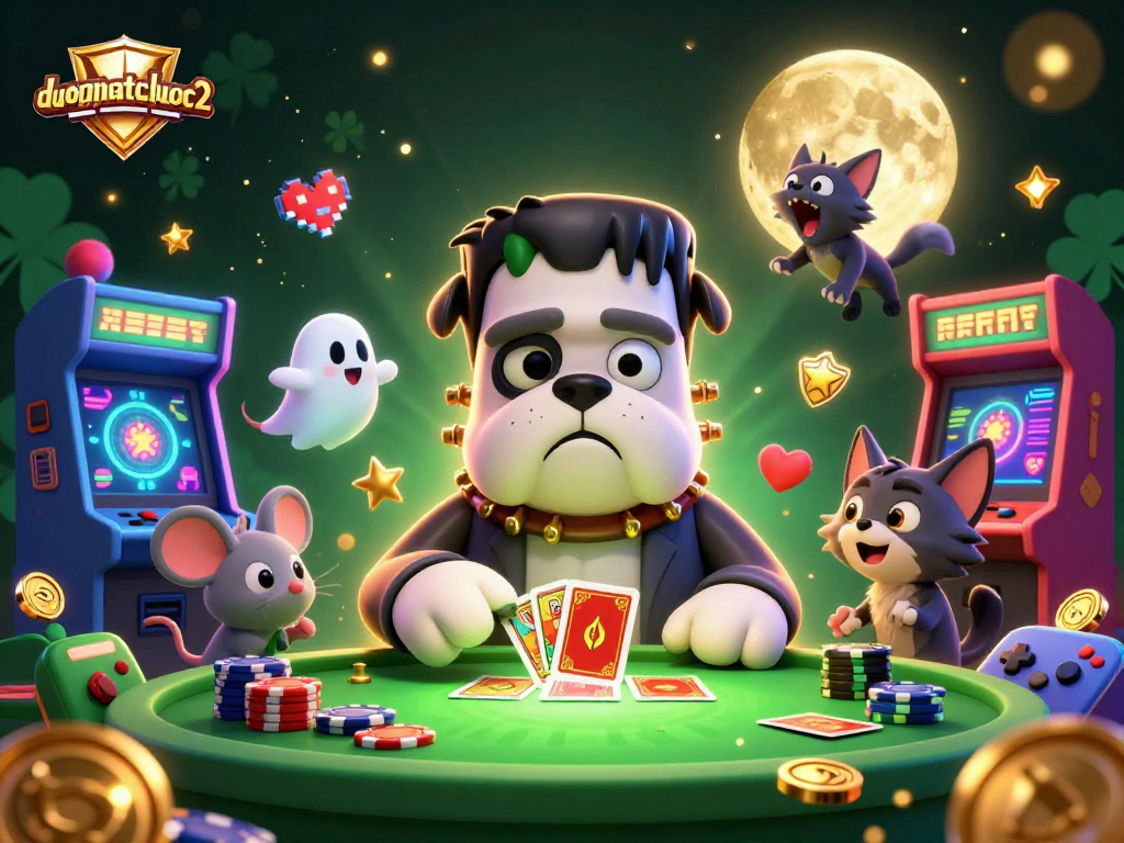 Engage in the thrilling duongmatchuoc2 casino experience featuring unique characters and vibrant game elements.