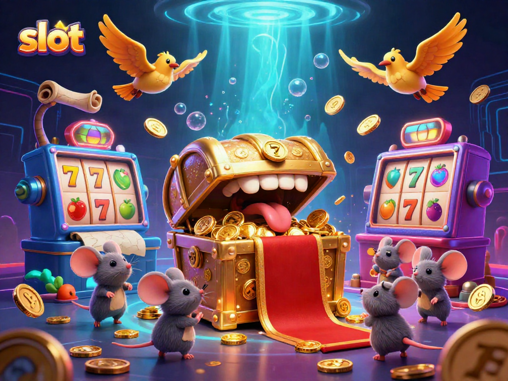 Slot dengan harta karun yang menggoda dan simbol keberuntungan untuk para petaruh.
