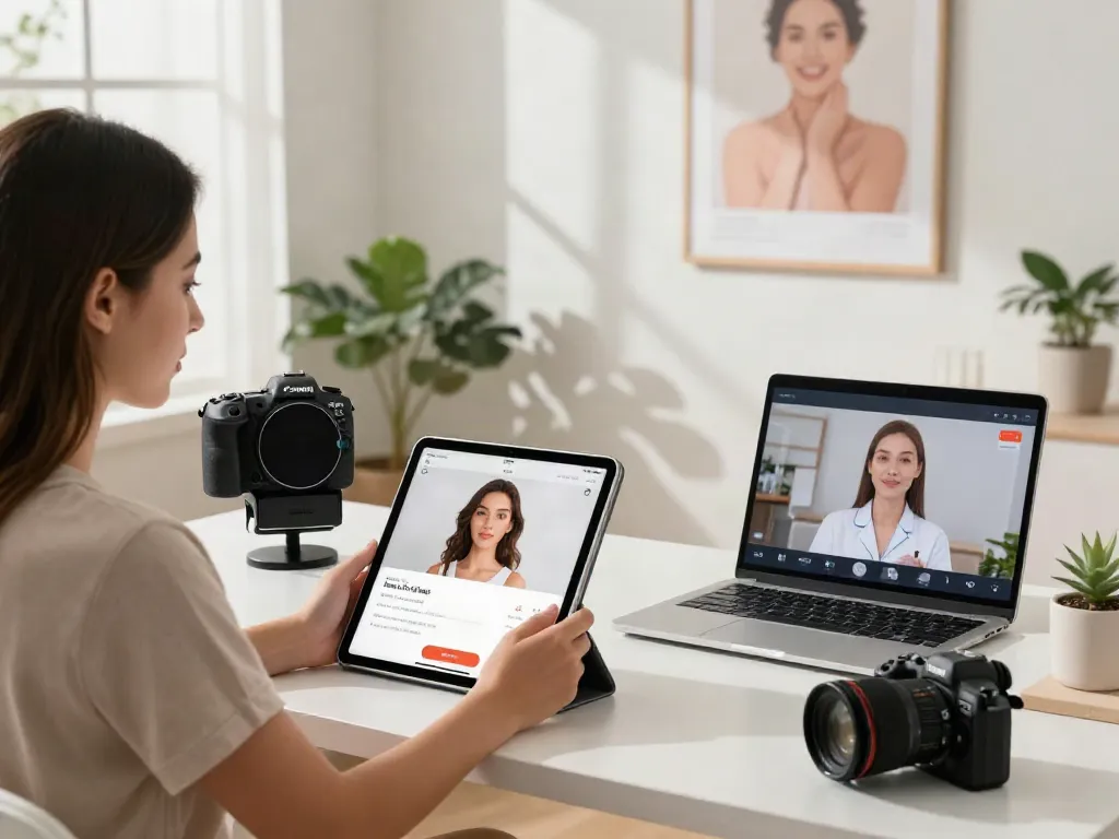 Exploring alternatives to QOVES with facial analysis apps in a stylish environment.