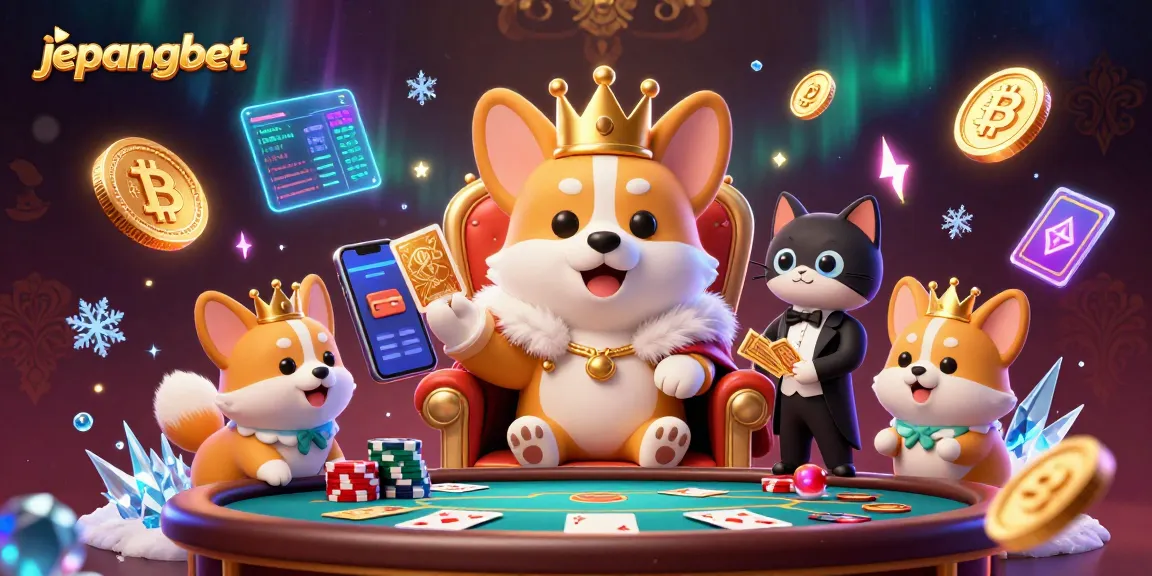 Experience the excitement of jepangbet with this vibrant 3D illustration showing royal casino themes.